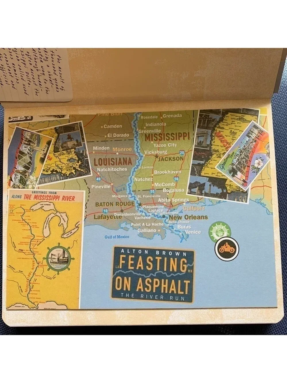 ALTON BROWN cookbook food network motorcycle travel recipes chef gift travel